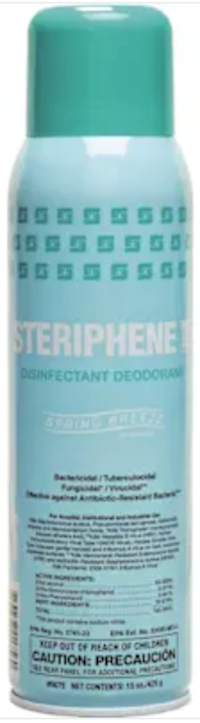 DISINFECTANT, DEODORIZER, SPARTAN STERIPHENE II, AEROSOL, SPRING BREEZE SCENT, 20 OZ, 12/CT MAIN